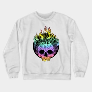 Skull on Fire Crewneck Sweatshirt